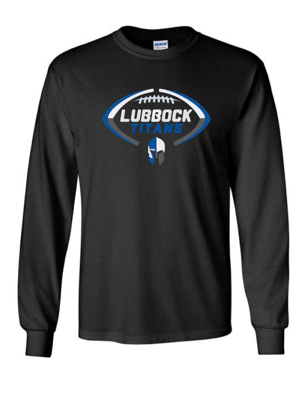 Titans Black Long Sleeve T-Shirt – Football Titans Logo – Good Idea Shirts